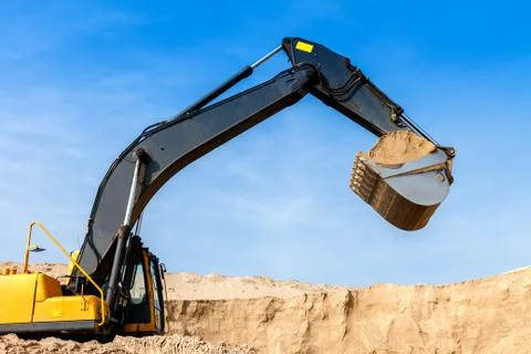 Excavator at work Stock Photos