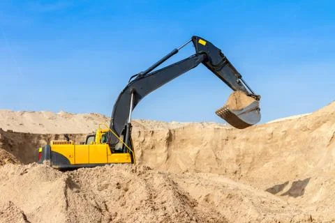 Excavator at work Stock Photos