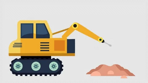 Excavator working at a construction site. Construction equipment in action Stock Footage 320660895