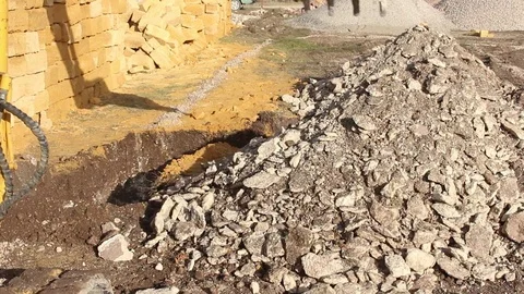 Excavator Working on Construction Site. Stock Footage 75038527