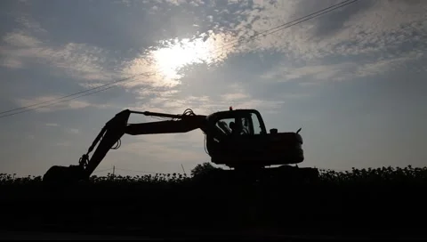 Excavator working Stock Footage 1217130
