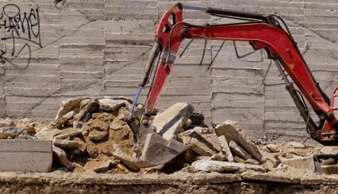 The excavator working Stock Photos