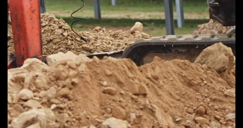 Excavatormachineworkingdiggingtrenchconstruction Stock Footage 336954354