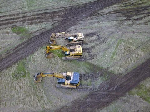 Excavators 库存照片