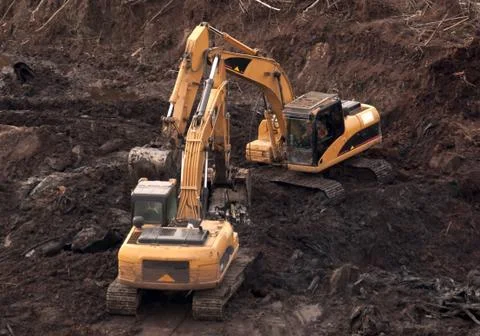 Excavators. Stock Photos