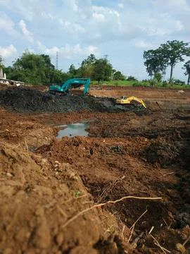 Excavators Foto stock