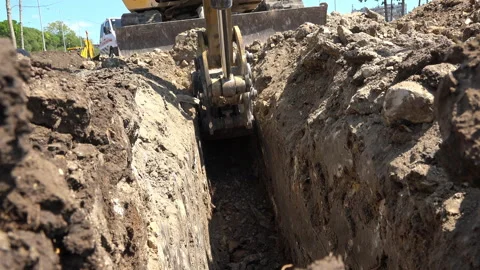 Excavators At Work, close up Vidéo 141196820