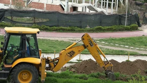 Excavators At Work Video stock 74950621