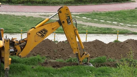 Excavators At Work Video stock 74950793