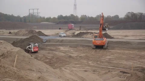 Excavators working Stock Footage 42615591