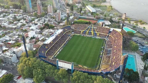 Exceeded map of the Rosario Central stadium. Stock Footage 167536312