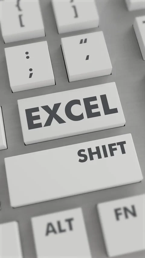 EXCEL BUTTON PRESSING ON KEYBOARD Vertical Video Stock Footage 302439589