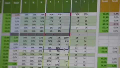 Excel Cells 1 Stock Footage 101285164
