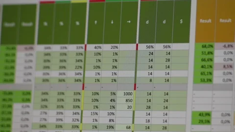 Excel Cells Stock Footage 101285154