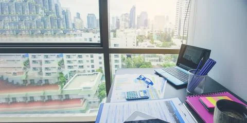 Excel graph with Spreadsheet Document showing Information Financial Startup C Stock Photos