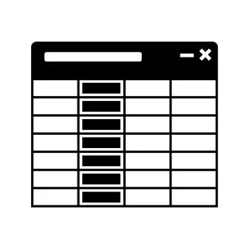 Excel, grid, table icon. Stock Illustration