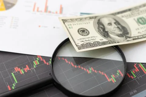 Excel stat spreadsheet business analytics graph statistic with graph and table Stock Photos