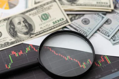 Excel stat spreadsheet business analytics graph statistic with graph and table Stock Photos