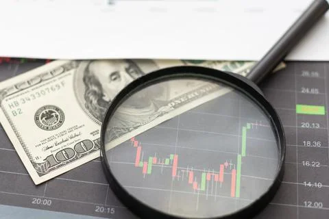 Excel stat spreadsheet business analytics graph statistic with graph and table Stock Photos