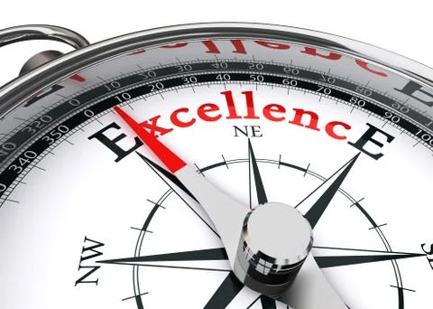 Excellence conceptual compass Stock Illustration