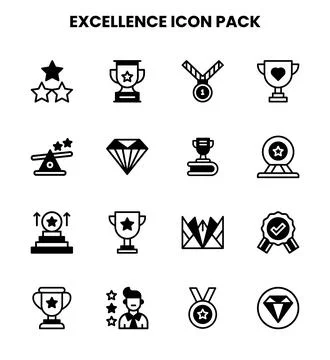 Excellence DuoTone Vector Icons Pack イラスト素材