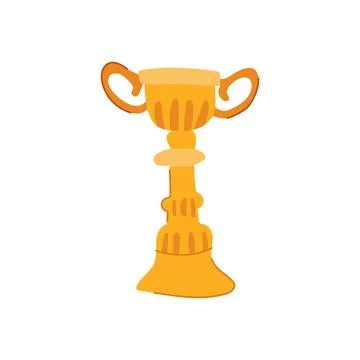 Excellence gold trophy cartoon vector illustration Stock Illustration