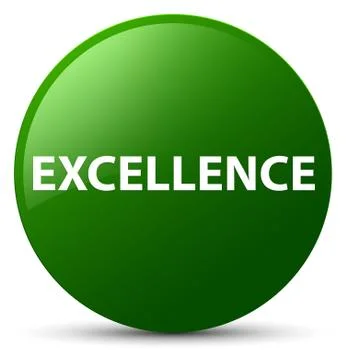 Excellence green round button Stock Illustration