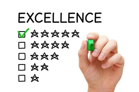 Excellence Rating Concept Stockfoto's