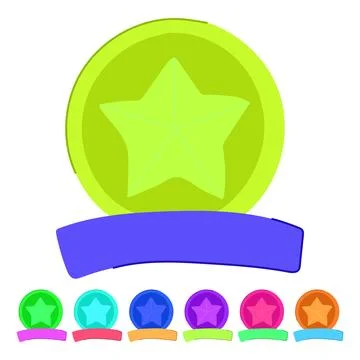 Excellence star badge vector cartoon graphic Stock Illustration