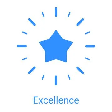 Excellence star vector premium line icon. Stock Illustration