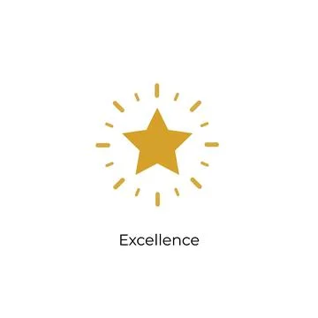 Excellence star vector premium line icon. Stock Illustration
