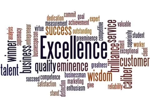 Excellence, word cloud concept Stock Illustration