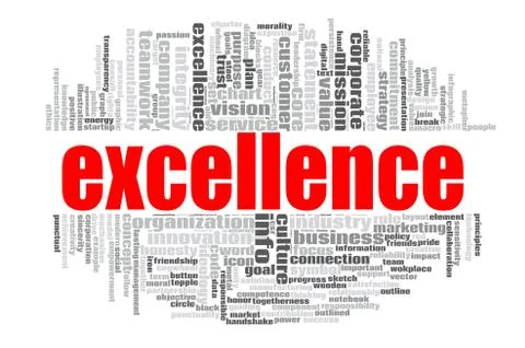Excellence word cloud Illustrazione stock