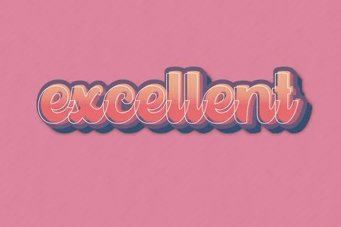 Excellent 3d editable text effect Illustrazione stock