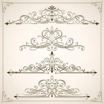 Excellent Calligraphic Frames II Stock Illustration