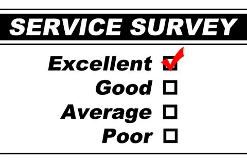Excellent Customer Service Survey Stock Illustration