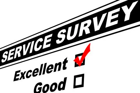 Excellent Customer Service Survey Stock Illustration