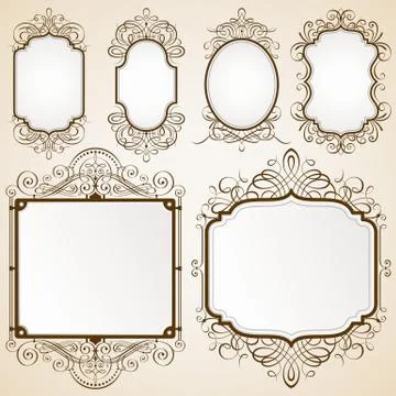 Excellent Decorative Frames Stock Illustration