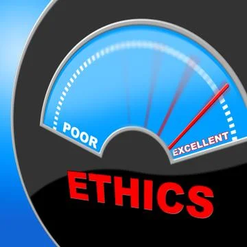 Excellent ethics indicating moral values and excellence Illustrazione stock
