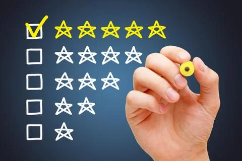 Excellent Five Star Customer Evaluation Concept Photos