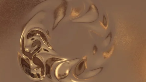 Excellent Liquid Gold Surface Movement. Stock Footage 129099094
