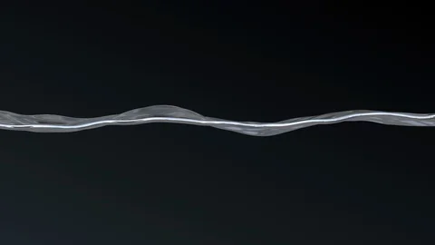 Excellent Liquid Silver Surface Movement. Waterline Border. Slow Motion. Looped Stock-Footage 129699031