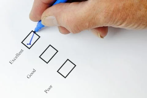 Excellent mark with hand Stock Photos