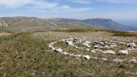An excellent mountain landscape. Panoramic view from the mountain. Stock Footage 89965666