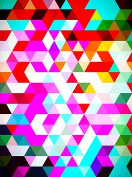 An excellent multi-colored illustration of designing of seamless  triangles Stock Illustration
