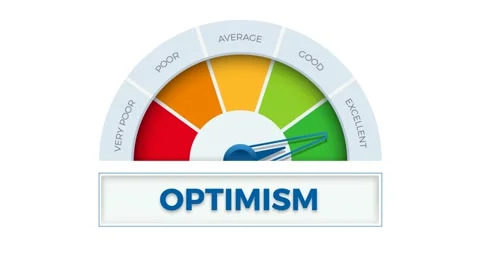 Excellent optimism on meter. Speedometer which measures the level of optimism Video stock 157799468