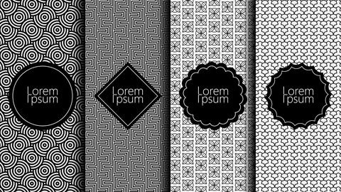 Excellent pattern set. Repeatable geometric texture. 스톡 일러스트