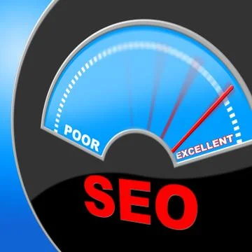 Excellent seo indicating excellency website and excellence 스톡 일러스트