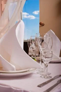 Excellent served table Stock Photos