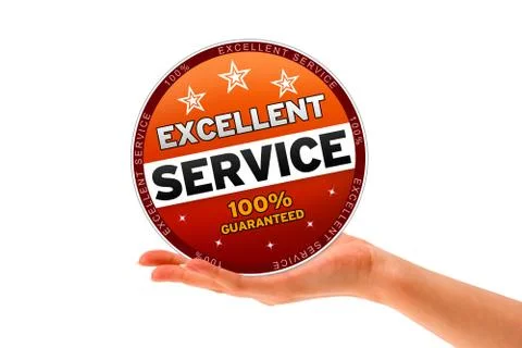 Excellent service Stock Illustration
